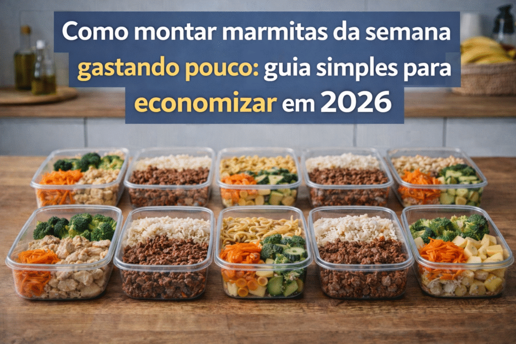 Como montar marmitas da semana gastando pouco: guia simples para economizar em 2026