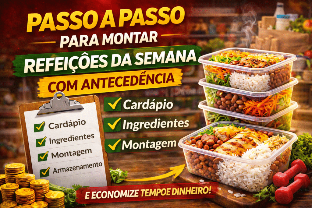 Como preparar refeições mais rápido e organizar sua semana com poucos minutos na cozinha